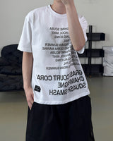 コーラルレタリングショートスリーブTシャツ