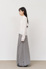 (W)ライトニングステッチロングスカート