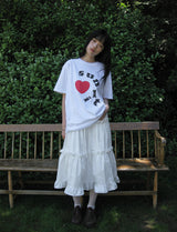 ドットロゴオーバーフィットTシャツ (WHITE)