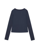 シンボルパッチワッフルT ネイビー