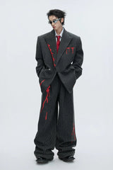 Vintage Stripe Wool Blazer
