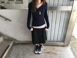 lonen button banding skirt 