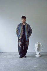 BOUCLE BOHEMIAN HERITAGE CARDIGAN (Blue)