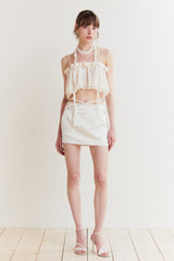 LILY SCARF TOP cream
