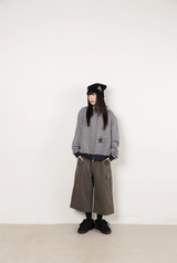 Twister Star Pocket Stripe Hoodie Zip-up - Grey 
