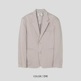 Linen loose-fit jacket 4COLOR
