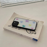 pastel star glossy glass bumper case