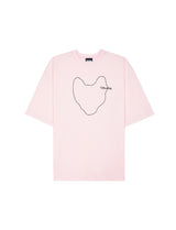 オーバーフィットラインドローイングTシャツ