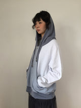 Block Cutout Hoodie Zip-Up
