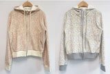 flower hood zip-up