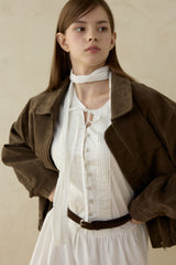 MEADOW ピンタックリボンドレス