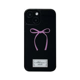 ribbon glossy glass bumper case (black)