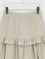 Myopni Corduroy Balloon Midi Skirt
