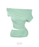 Dolphia slit drape top (3color)