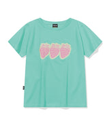 26SS★ ポップストロベリークロップ半袖Tシャツ