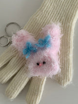 Blue Ribbon Bunny Keyring