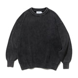 ピグメントウォッシュドバルーンニット (チャコール)