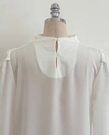 Nubet Half-Neck Drape Puff Blouse