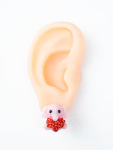 HEART PINK ELEPHANT EARRINGS