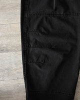 MP WASHED CURVED PANTS BK