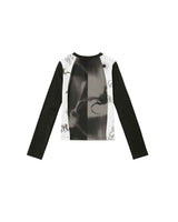 ブロックグラフィック LS Tシャツ _ BLACK
