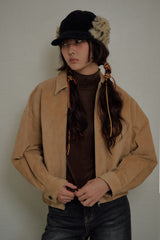 Hideon Real Suede Jacket [Camel]