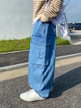 ビッグポケットバルーンカーゴデニムパンツ　２色
