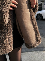Rodin Fluffy Fur Wool Half Coat