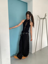 STUD BALLOON WIDE PANTS (2C)