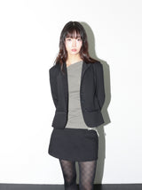 CLASSIC PADDED MINI SKIRT (BLACK)