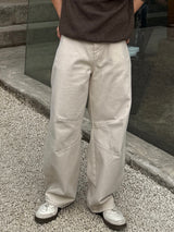 Mild pintuck wide pants