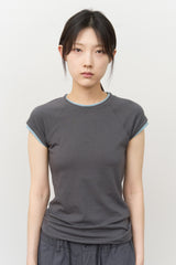(W) Cap Modal Layered Top