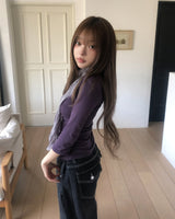 キニー アジャストピンタックデニムパンツ