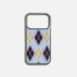 ARGYLE BLUR CASE_SANDY SKY (silver epoxy)