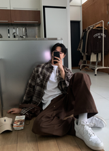 Levito Double Knee Back Banding Semi-Wide Cotton Pants