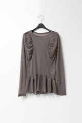 mesh frill top(3colors)