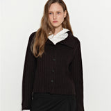 High-Neck Cardigan Black