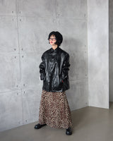 Glossy Leather Safari Half Jacket