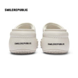 Off White Silver Tone 3D Logo Platform Wedge Slide Sandals, Open Toe
