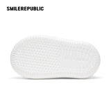 Black Canvas Interchangeable Smile Toe Chunky Platform Sneakers with Airplane Ticket Tag
