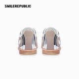Mirror-Finish Silver Bow Side Detail Low Top Lace Up Sneakers