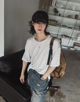 ロイディオーバーUネックショートスリーブTシャツ