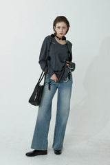 ULTRA WARM LONG T-SHIRT_CHARCOAL