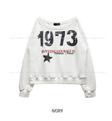 Benki Vintage One-Shoulder Sweatshirt