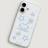 [Gel-hard]ウィンターキャットフォンケース(Blue)(only case)