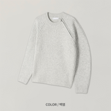 スキューダイアゴナルジッパーニット – M / L (6 Colors)