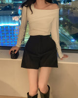Knitte オフショルダーTシャツ