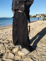 Bridge Roll-Up Raw Wide Pants (2c)