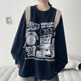 クリップ ボックスフィット ニット ロングスリーブ Tシャツ (3 colors) H&L