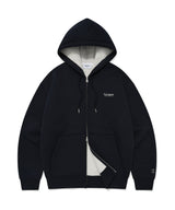 Small Authentic Sherpa Bonding Hooded Zip-Up Heather Gray